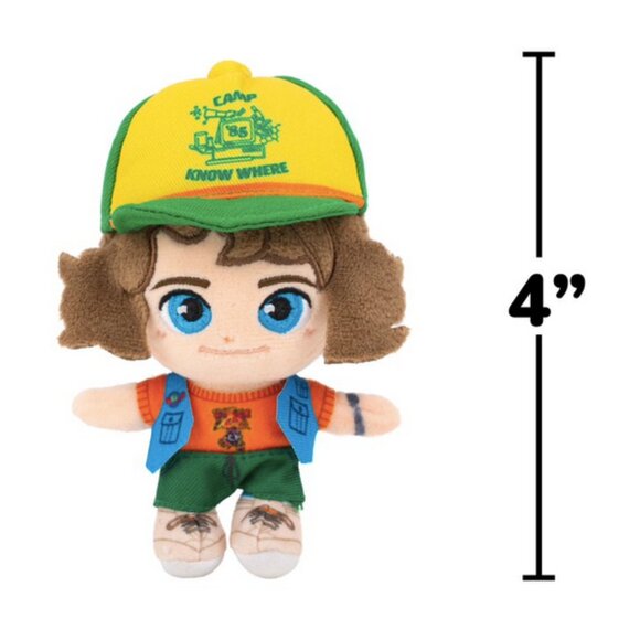 Stranger Things SET of 4 Chibi Plush 4" DUSTIN HOPPER MAX ELEVEN Embroidered New - Picture 9 of 14